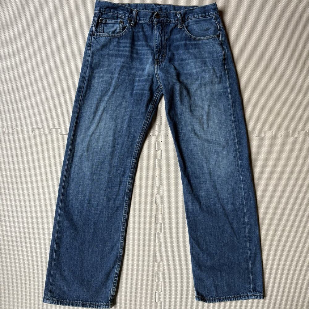 Levis Mens 569 Loose Straight Fit Blue Jeans Size 33x30 100% Cotton Roomy Modern